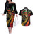 Jamaica Rastafarian Lion One Love Couples Matching Off The Shoulder Long Sleeve Dress and Hawaiian Shirt LT9 - Wonder Print Shop