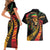 Jamaica Rastafarian Lion One Love Couples Matching Short Sleeve Bodycon Dress and Hawaiian Shirt LT9 - Wonder Print Shop