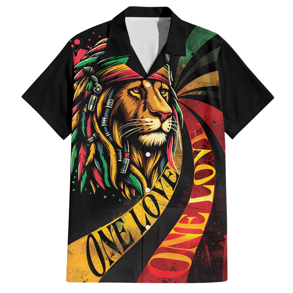 Jamaica Rastafarian Lion One Love Hawaiian Shirt - Wonder Print Shop