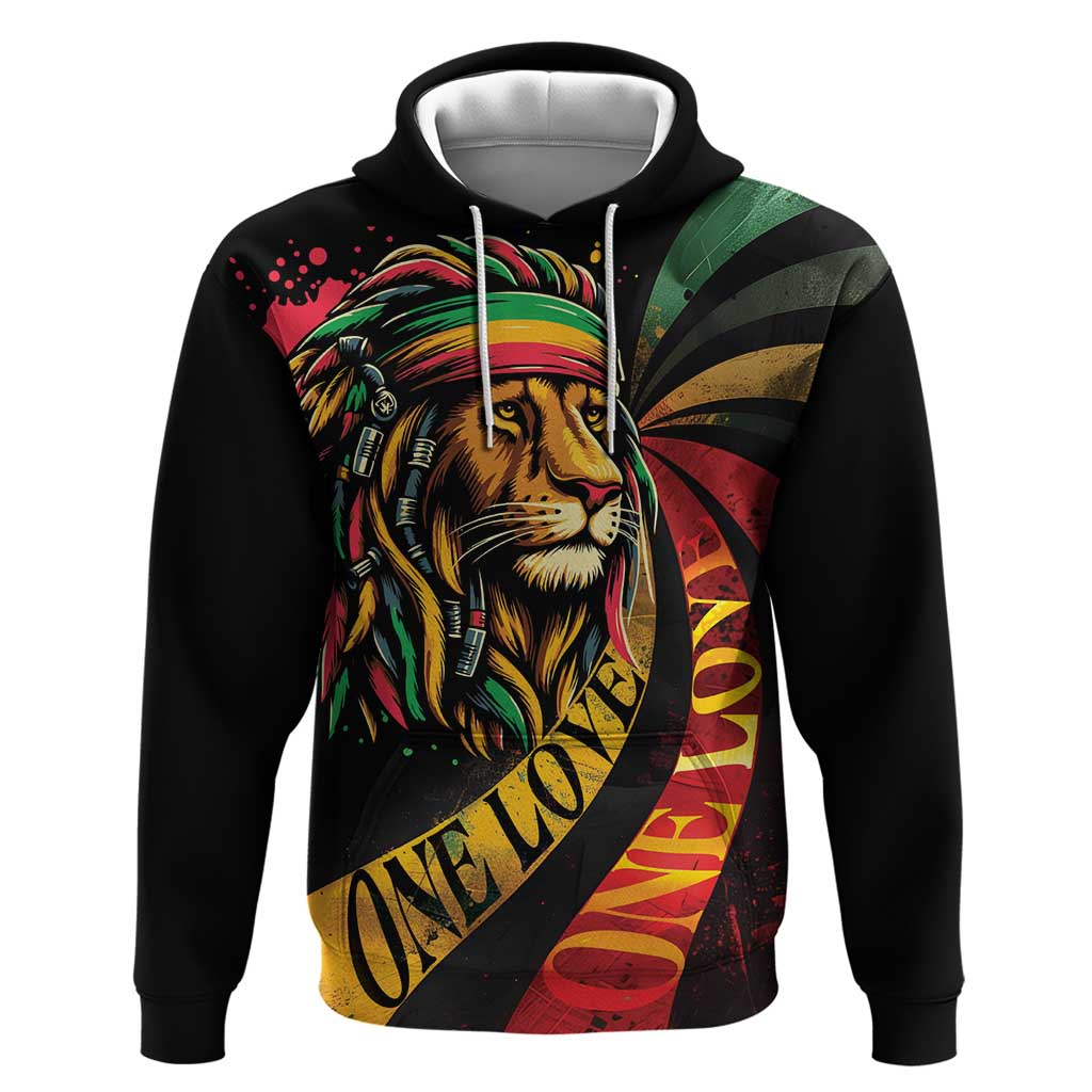 Jamaica Rastafarian Lion One Love Hoodie - Wonder Print Shop