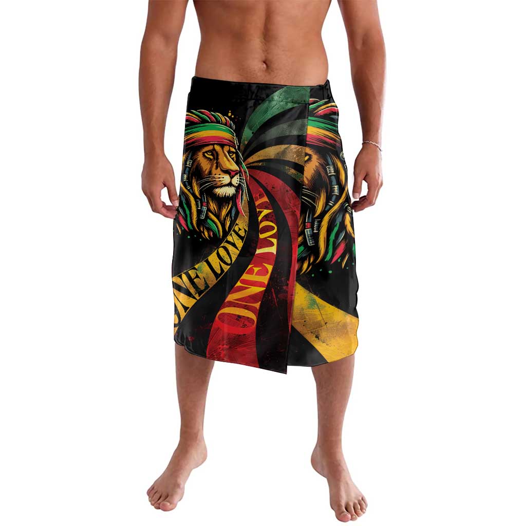 Rastafarian lion print sarong with vivid red, green, yellow pattern