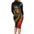 Jamaica Rastafarian Lion One Love Long Sleeve Bodycon Dress - Wonder Print Shop