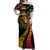 Jamaica Rastafarian Lion One Love Off Shoulder Maxi Dress - Wonder Print Shop