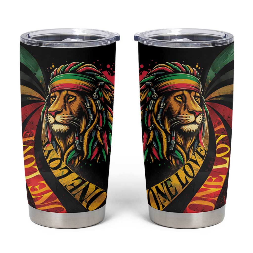 Jamaica Rastafarian Lion One Love Tumbler Cup