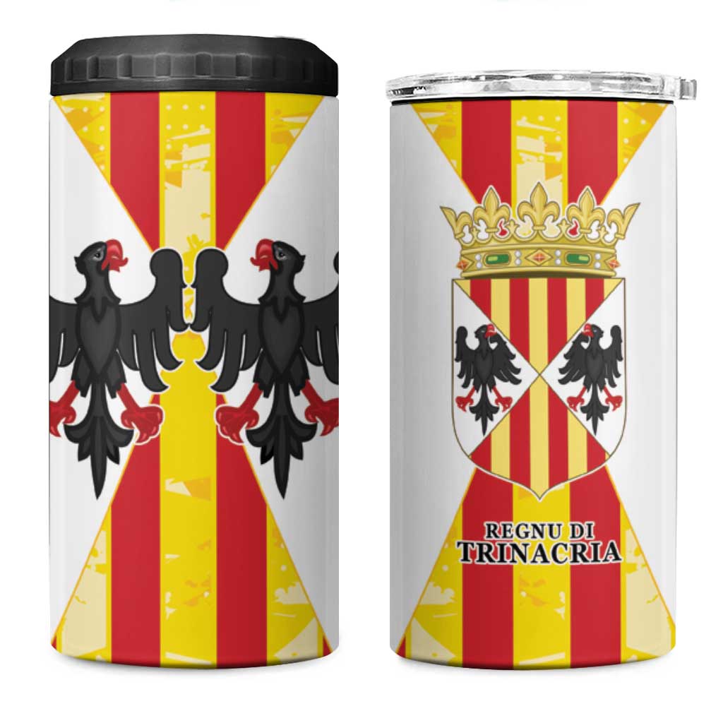 Kingdom of Trinacria 4 in 1 Can Cooler Tumbler Est 1282 Animus Tuus Dominus LT9 - Wonder Print Shop