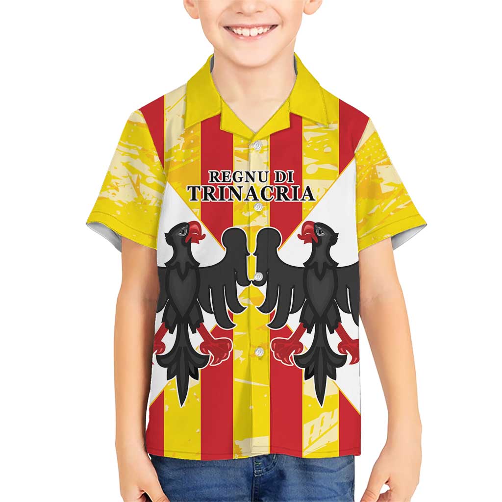 Kingdom of Trinacria Kid Hawaiian Shirt Est 1282 Animus Tuus Dominus - Wonder Print Shop