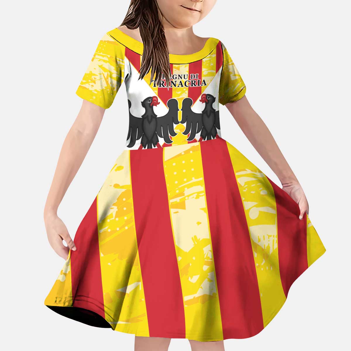 Kingdom of Trinacria Kid Short Sleeve Dress Est 1282 Animus Tuus Dominus - Wonder Print Shop