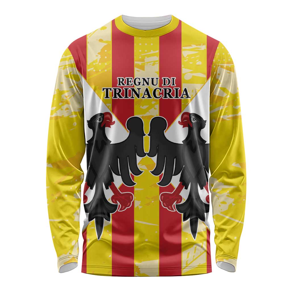 Kingdom of Trinacria Long Sleeve Shirt Est 1282 Animus Tuus Dominus - Wonder Print Shop