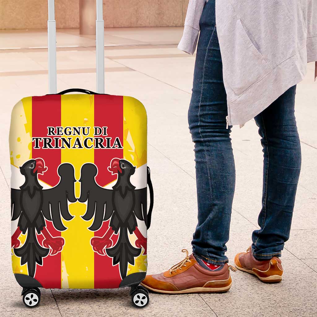 Kingdom of Trinacria Luggage Cover Est 1282 Animus Tuus Dominus - Wonder Print Shop