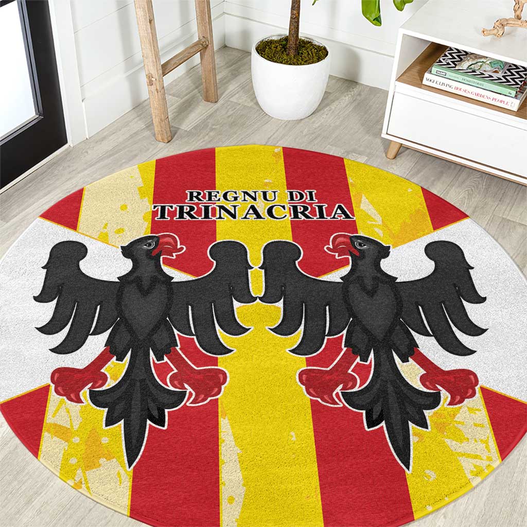 Kingdom of Trinacria Round Carpet Est 1282 Animus Tuus Dominus