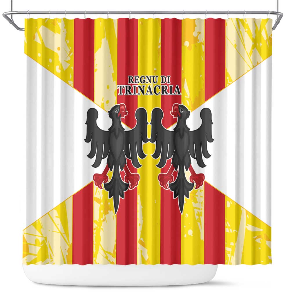 Kingdom of Trinacria Shower Curtain Est 1282 Animus Tuus Dominus