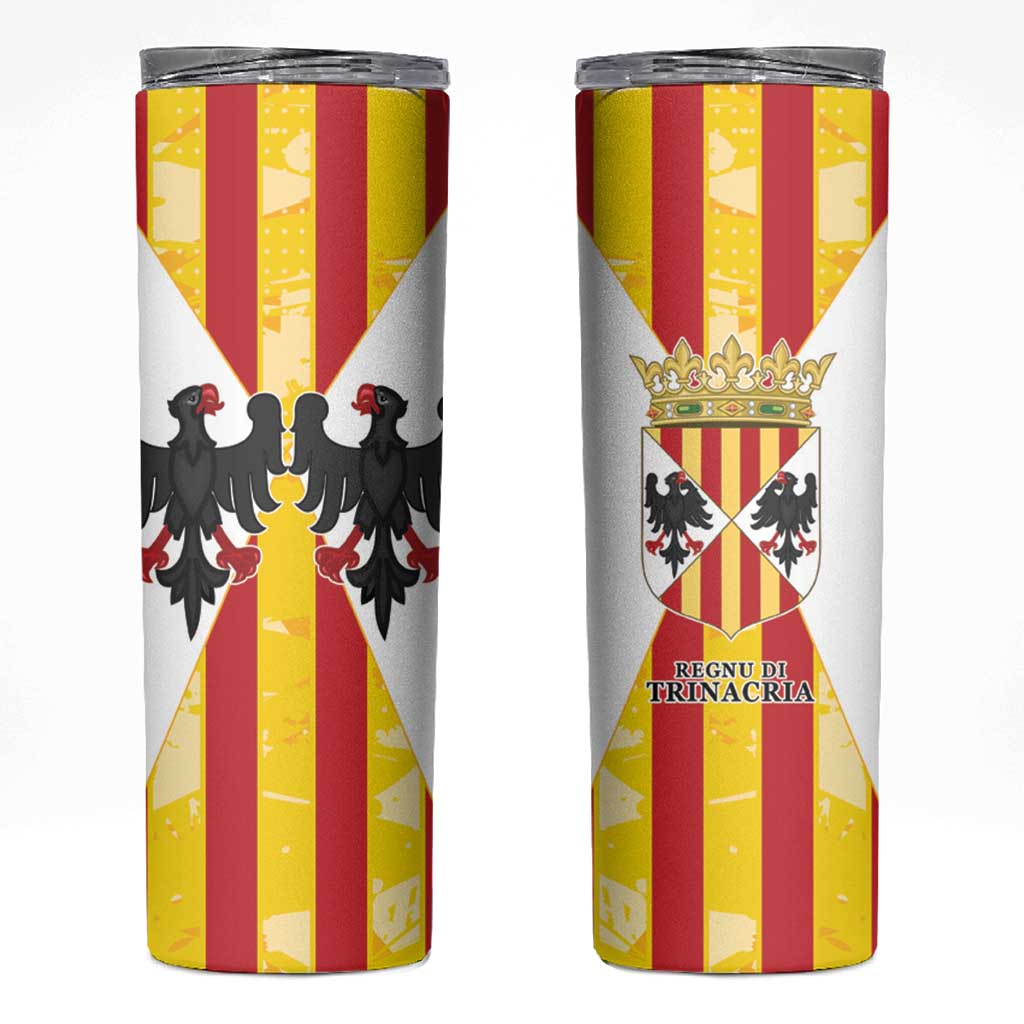 Kingdom of Trinacria Skinny Tumbler Est 1282 Animus Tuus Dominus