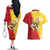 La Bandiera Regione Siciliana Couples Matching Off The Shoulder Long Sleeve Dress and Hawaiian Shirt LT9 - Wonder Print Shop