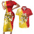 La Bandiera Regione Siciliana Couples Matching Short Sleeve Bodycon Dress and Hawaiian Shirt LT9 - Wonder Print Shop