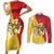 La Bandiera Regione Siciliana Couples Matching Short Sleeve Bodycon Dress and Long Sleeve Button Shirt LT9 - Wonder Print Shop