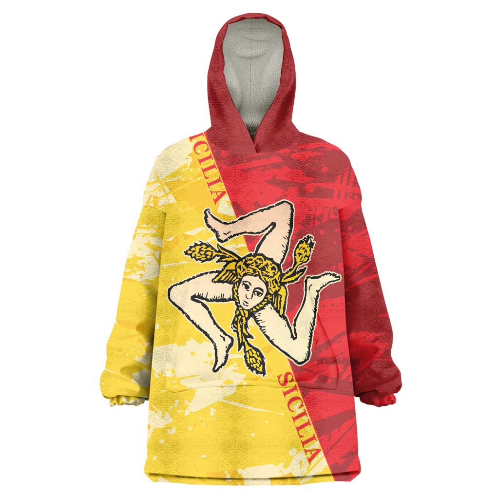 La Bandiera Regione Siciliana Wearable Blanket Hoodie