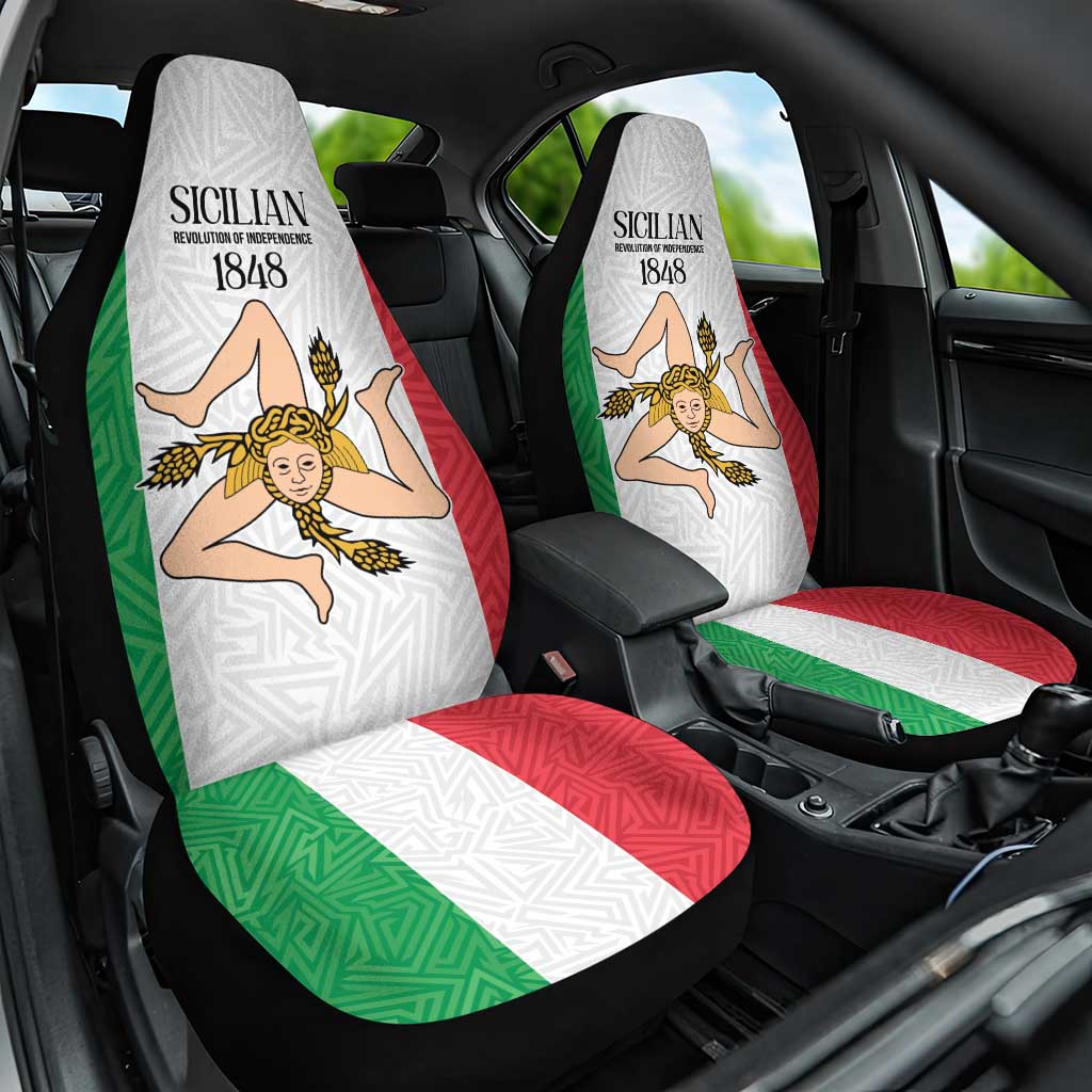 Sicilian Revolution of 1848 Car Seat Cover Bandiera del Regno di Sicilia 1848-1849 LT9 - Wonder Print Shop