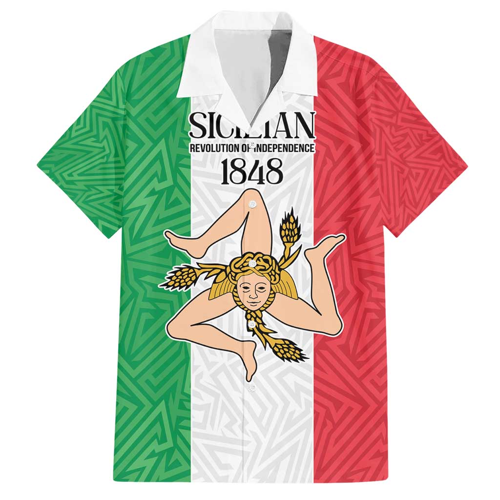 Sicilian Revolution of 1848 Hawaiian Shirt Bandiera del Regno di Sicilia 1848-1849 - Wonder Print Shop