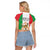 Sicilian Revolution of 1848 Raglan Cropped T Shirt Bandiera del Regno di Sicilia 1848-1849