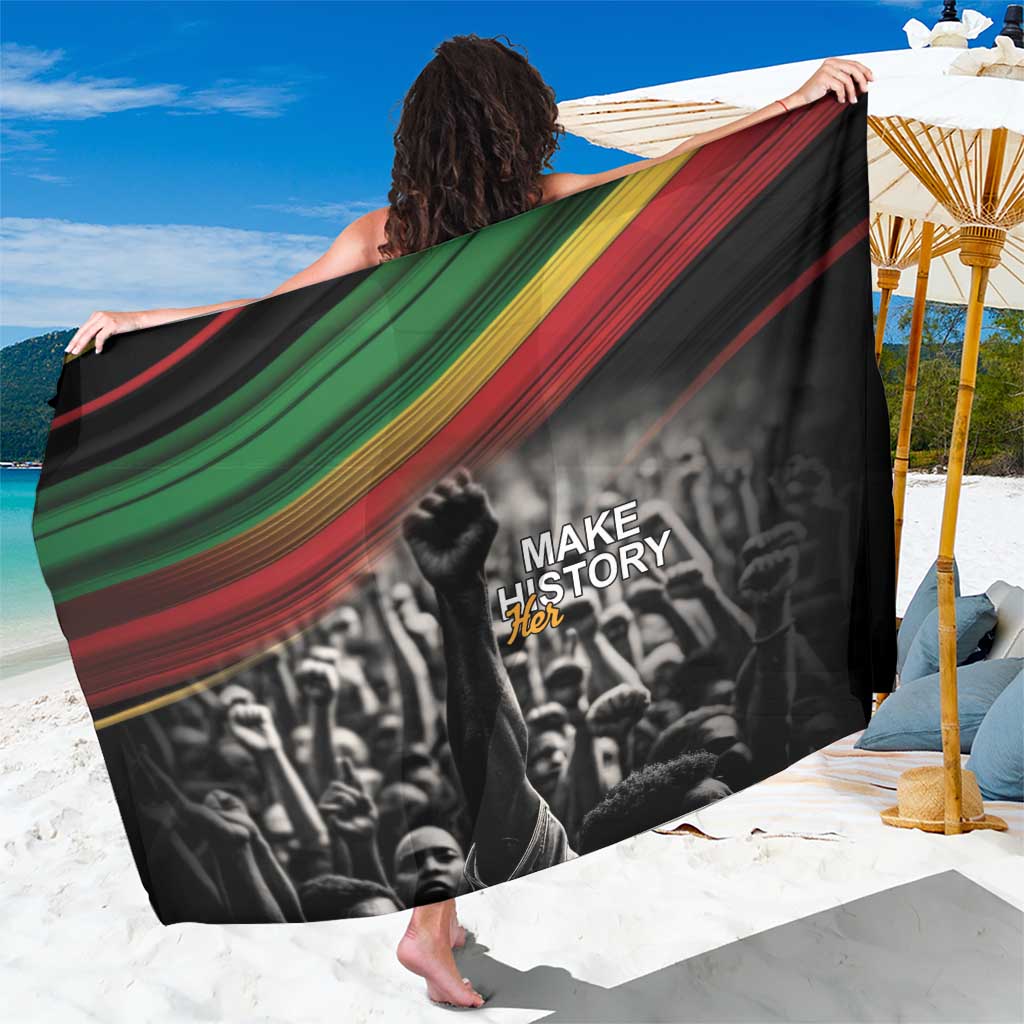 Make His-Herstories Sarong Black Power Hand and Pan-African Flag