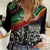 Make His-Herstories Women Casual Shirt Black Power Hand and Pan-African Flag