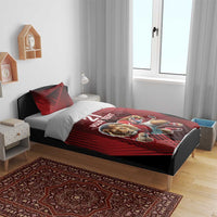 England Rugby Custom Bedding Set Lion Mascot Sporty