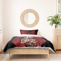 England Rugby Custom Bedding Set Lion Mascot Sporty
