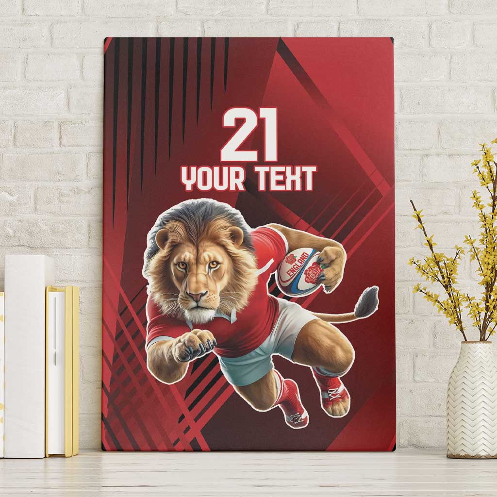 England Rugby Custom Canvas Wall Art Lion Mascot Sporty