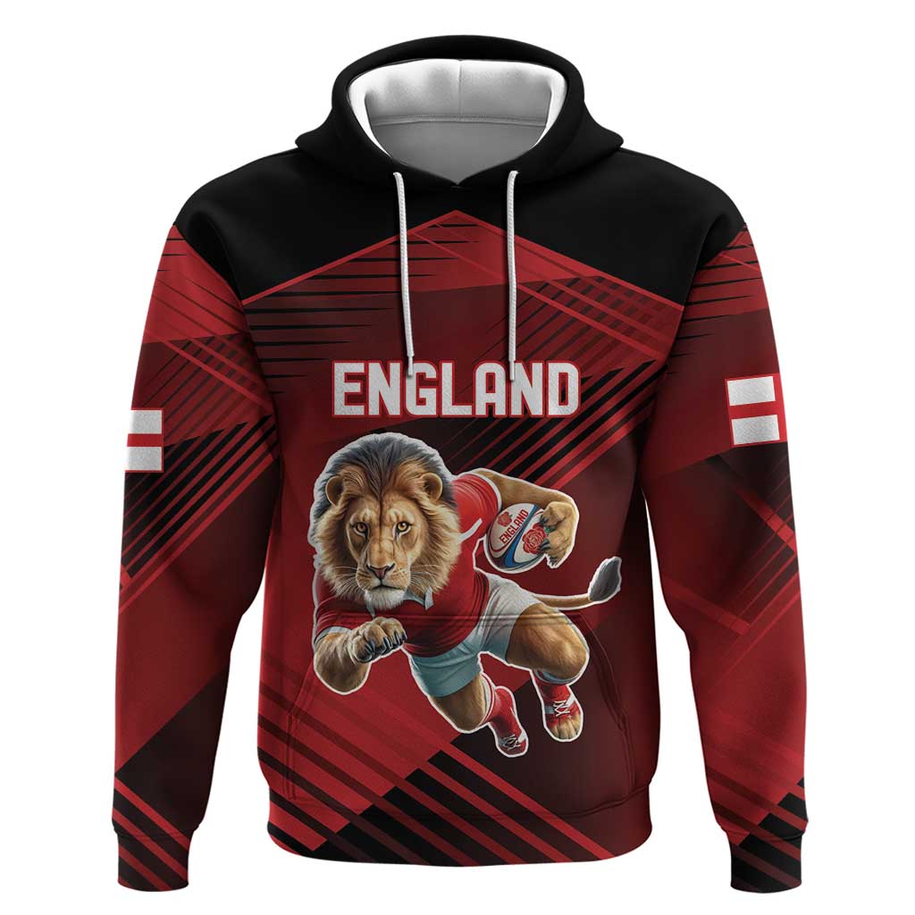 England Rugby Custom Hoodie Lion Mascot Sporty