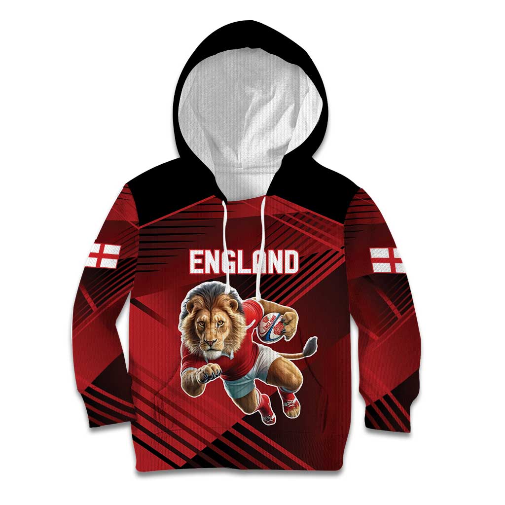 England Rugby Custom Kid Hoodie Lion Mascot Sporty