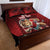 England Rugby Custom Quilt Bed Set Lion Mascot Sporty