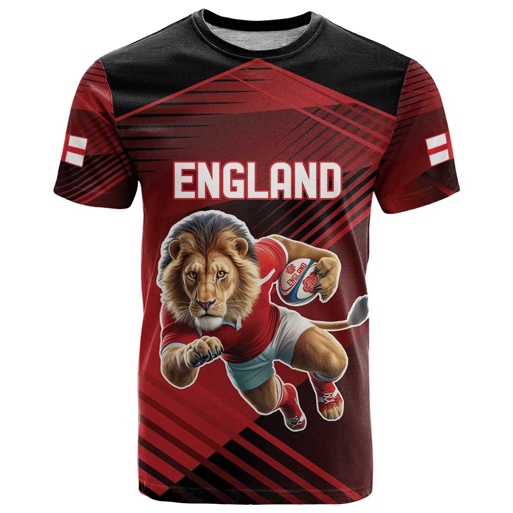 England Rugby Custom T Shirt Lion Mascot Sporty