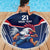 France Rugby Custom Beach Blanket Coq Gaulois Never Less Than Everything