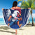 France Rugby Custom Beach Blanket Coq Gaulois Never Less Than Everything