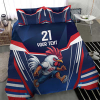 France Rugby Custom Bedding Set Coq Gaulois Never Less Than Everything