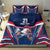 France Rugby Custom Bedding Set Coq Gaulois Never Less Than Everything