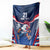 France Rugby Custom Blanket Coq Gaulois Never Less Than Everything