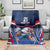 France Rugby Custom Blanket Coq Gaulois Never Less Than Everything