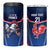 France Rugby Custom 4 in 1 Can Cooler Tumbler Coq Gaulois Never Less Than Everything