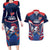 France Rugby Custom Couples Matching Long Sleeve Bodycon Dress and Hawaiian Shirt Coq Gaulois Never Less Than Everything