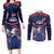 France Rugby Custom Couples Matching Long Sleeve Bodycon Dress and Long Sleeve Button Shirt Coq Gaulois Never Less Than Everything