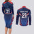 France Rugby Custom Couples Matching Long Sleeve Bodycon Dress and Long Sleeve Button Shirt Coq Gaulois Never Less Than Everything