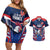 France Rugby Custom Couples Matching Off Shoulder Short Dress and Hawaiian Shirt Coq Gaulois Never Less Than Everything