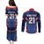 France Rugby Custom Couples Matching Puletasi and Long Sleeve Button Shirt Coq Gaulois Never Less Than Everything