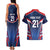 France Rugby Custom Couples Matching Tank Maxi Dress and Hawaiian Shirt Coq Gaulois Never Less Than Everything