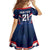 France Rugby Custom Family Matching Long Sleeve Bodycon Dress and Hawaiian Shirt Coq Gaulois Never Less Than Everything