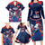 France Rugby Custom Family Matching Long Sleeve Bodycon Dress and Hawaiian Shirt Coq Gaulois Never Less Than Everything