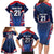 France Rugby Custom Family Matching Long Sleeve Bodycon Dress and Hawaiian Shirt Coq Gaulois Never Less Than Everything