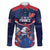 France Rugby Custom Family Matching Long Sleeve Bodycon Dress and Hawaiian Shirt Coq Gaulois Never Less Than Everything