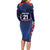 France Rugby Custom Family Matching Long Sleeve Bodycon Dress and Hawaiian Shirt Coq Gaulois Never Less Than Everything